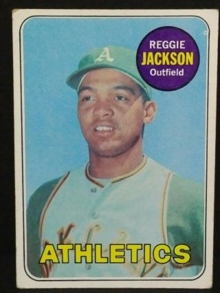 1969 Topps Reggie Jackson Rookie Rc 260 Vintage Card Centered (227 - 1)