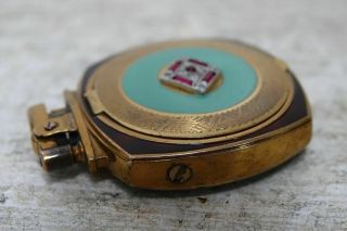 RARE Ronson Jewelled Powder Compact With Built - In Lighter. 6