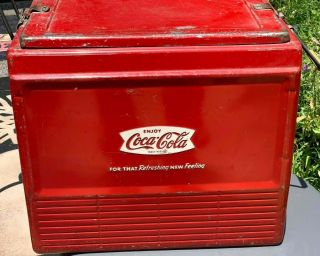 Vintage Large Coca - Cola Cooler From Progress Refrigerator Co Louisville K.  Y.