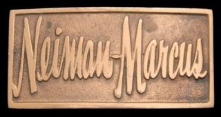 Rb20144 Nos 1970s Ub Neiman - Marcus Clothing Retailer Solid Bronze Buckle