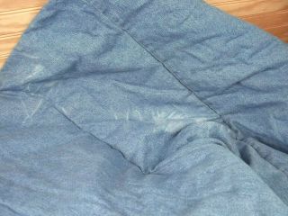 Vtg Ralph Lauren Denim Blue Jean FULL QUEEN Windward Flag Comforter Bedspread 3