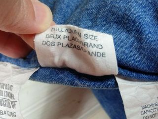 Vtg Ralph Lauren Denim Blue Jean FULL QUEEN Windward Flag Comforter Bedspread 5