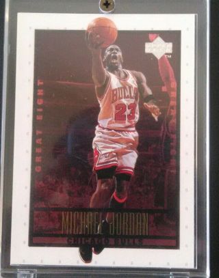 1997 - 98 Upper Deck Great Eight Micheal Jordan 716/800 Very Rare