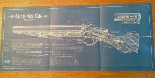 Rare 1904 Iver Johnson Champion Gun Model 36 Full Size Foldout Blueprint Poster