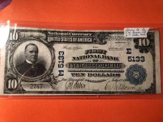 Extremely Rare Bloomfield Pa $10 In Choice Au Signed Bower & Alter