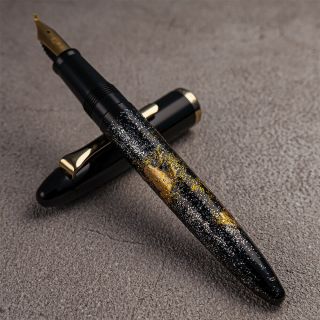 Sailor Vintage Japanese Urushi Makie Ebonite Mf Nib Fountain Pen