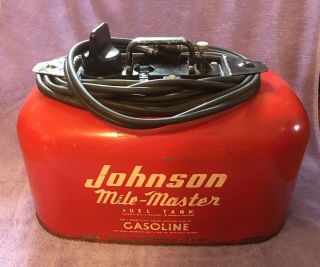 Vintage Johnson Mile Master Outboard 6 - Gallon Pressurized Boat Fuel Gas Tank Can 7