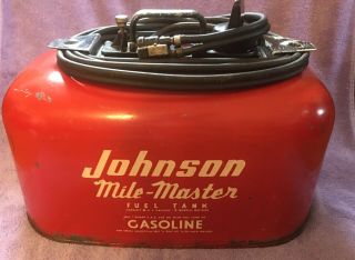 Vintage Johnson Mile Master Outboard 6 - Gallon Pressurized Boat Fuel Gas Tank Can 8