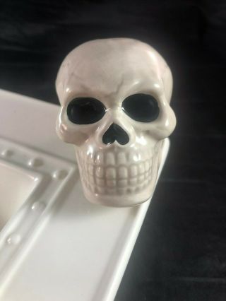 Nora Fleming Skull Mini Halloween Retired Rare Crazing