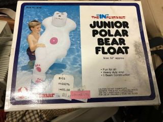 Inflatables Alvimar 58” Junior Polar Bear Pool Toy Nib Float Vintage 1987
