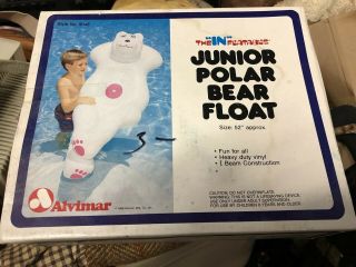 Inflatables Alvimar 58” Junior Polar Bear Pool Toy Nib Float Vintage 1987 2