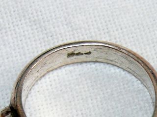 Vintage Sterling Silver 925 Labradorite Ring Size 7.  5 Triangle 6.  62 Grams 3