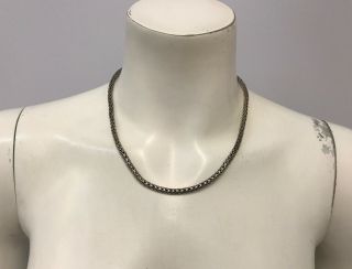 Vintage Sterling Bali Byzantine Necklace 18 " Long