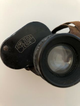 Vintage Carl Zeiss Jena Deltrintem 8x30 German Field Binoculars WITH CASE 5