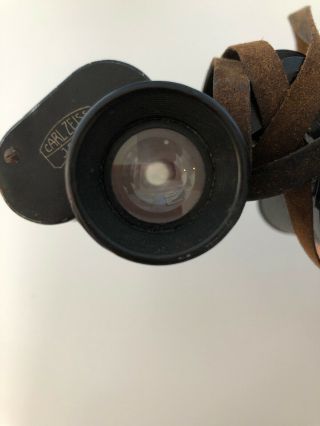 Vintage Carl Zeiss Jena Deltrintem 8x30 German Field Binoculars WITH CASE 7