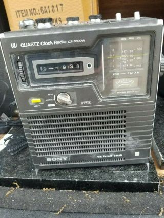 Sony Icf - 3000w Vintage Radio Icf - 3000w Quartz Japan Model From Japan