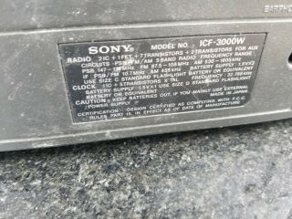 Sony ICF - 3000W Vintage Radio ICF - 3000W Quartz Japan Model from Japan 5