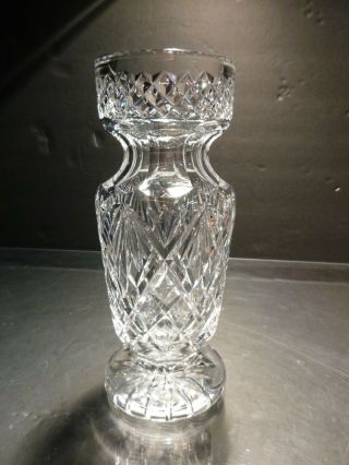 Rare Vintage Waterford Crystal Master Cutter Footed Vase 8 1/2 " Made Ireland