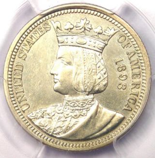 1893 Isabella Quarter 25c - Pcgs Au Details - Rare Certified Commemorative Coin