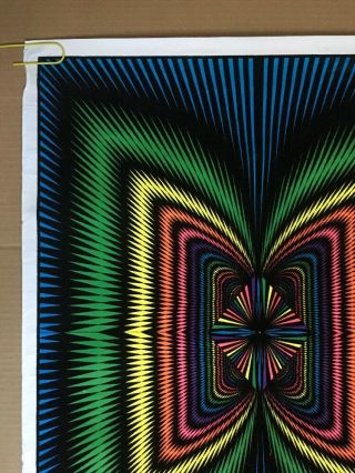 OP Butterfly Vintage Blacklight Poster Velvet Pin - up 1970 ' s Psychedelic Lines 5
