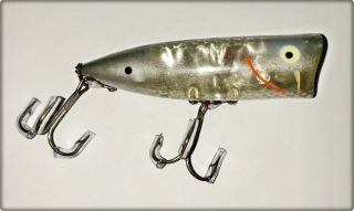 Rare Color Heddon 9540 Chugger Spook Silver Flash Shad,  Silver Scales