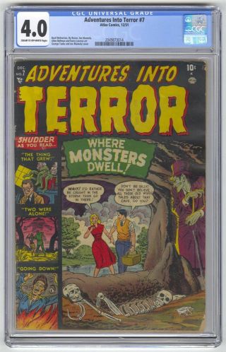 Adventures Into Terror 7 Cgc 4.  0 Vintage Marvel Atlas Comic Pre - Hero Tuska Art