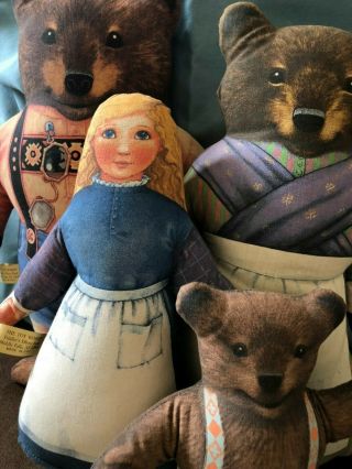 Vintage The Toy Rag Toy Doll Cloth Goldilocks And The Three Bears 1977