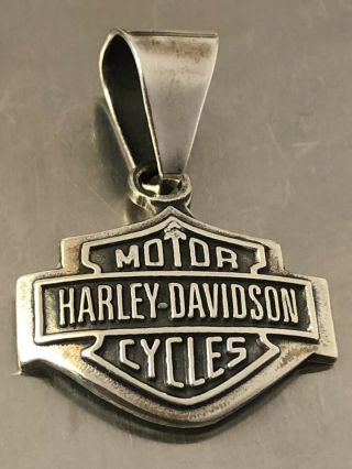 Harley Davidson Logo Sterling Silver Pendant 052119bae