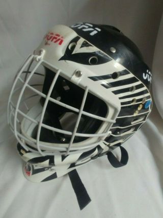 Vintage Jofa 390 Sr Goalie Hockey Helmet With Jofa 388 Sr Cage Shield Protector