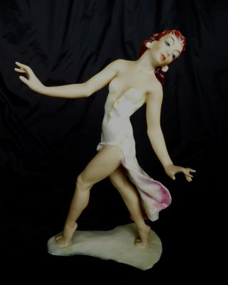 ° Fantastic Rare Lady Dancer Hutschenreuther Porcelain Figurine Rehtziger 50´s