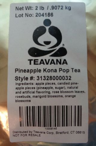 Teavana Pineapple Kona Pop (flavored Herbal Tea) 32oz.  Rare.  Last Bag