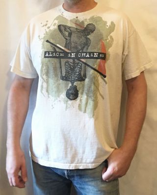 RARE VTG ALICE IN CHAINS 90s 1998 Nirvana Grunge Rock Tour Concert T - Shirt XL 3
