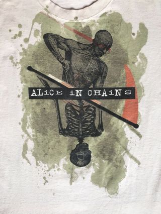 RARE VTG ALICE IN CHAINS 90s 1998 Nirvana Grunge Rock Tour Concert T - Shirt XL 4