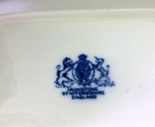 Vintage Ironstone England Staffordshire Covered Cheese Butter Keep Flow Blue 8