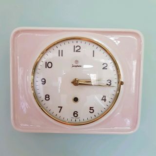 Vintage Retro 1950s Junghans Ceramic Kitchen Wall Clock - Made In Germany