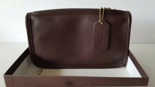 Vintage Coach Clutch Wallet Accessory Brown Leather Bag (1998) 100 Authentic