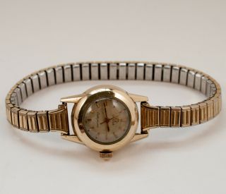 Vintage 1954 Omega Ladymatic Womens Watch Gold Filled Automatic 17 Jewel Cal 455