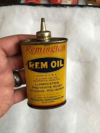 Vintage Handy Oiler Gun Oil Can Tin Lead Top Remington Rem Oil Household Oil