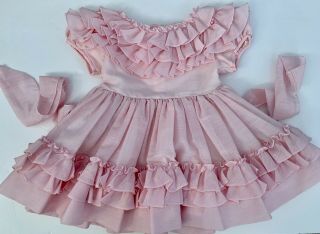 Martha’s Miniatures Pink Ruffle Vintage Party Dress