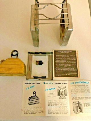 Vintage Taykit Pocket Stove Gas Burner - Camping,  Backpacking Or Hiking