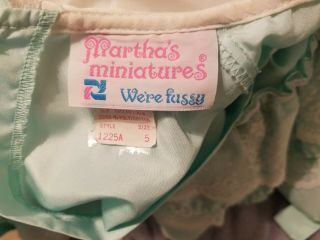 VINTAGE MARTHA ' S MINIATURE Party/Pageant Dress Aqua Blue,  white lace trim Size 5 4