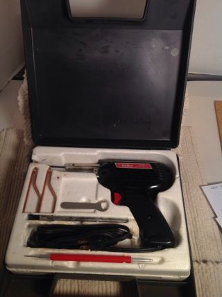 Vintage Weller D550 240/325 Watt Soldering Gun Iron In Case W/extra Tips &
