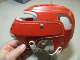 RARE Vintage Red Cooper SK100 JR Hockey Helmet Hurling Skateboard Canada 4