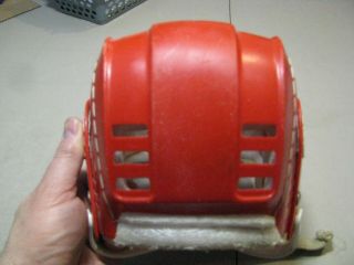 RARE Vintage Red Cooper SK100 JR Hockey Helmet Hurling Skateboard Canada 5