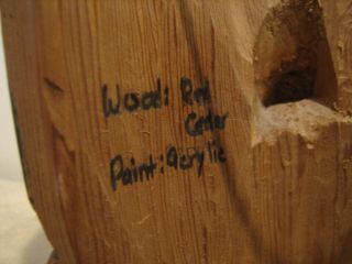 GREAT Vintage NORTHWEST COAST Carved Red Cedar WOOD MASK Signed Ross Hunt Jr 8