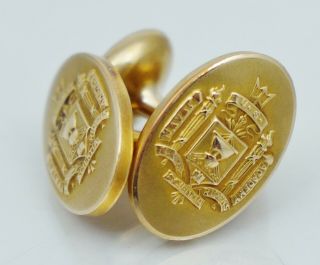 Usna 14k Gold Filled Cuff Links United States Naval Academy Vintage Navy Annapol