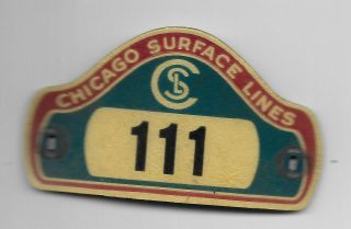 Vintage Chicago Surface Lines Hat Badge