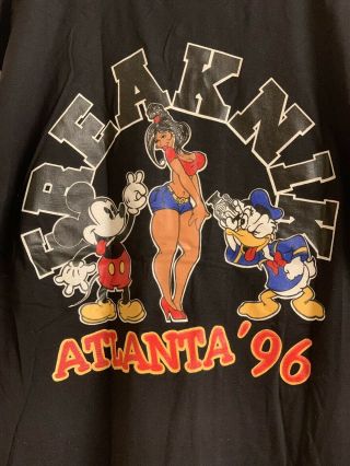 Vintage Very Rare 1996 Atlanta Freaknik Jersey With Mickey Mouse & Donld Duck