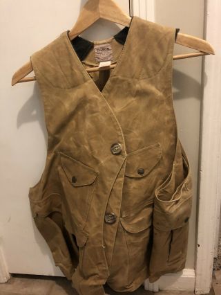 Vintage Very Old Filson Hunting Vest Cotton Style 32 Xl