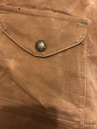 Vintage Very Old Filson Hunting Vest Cotton Style 32 XL 3